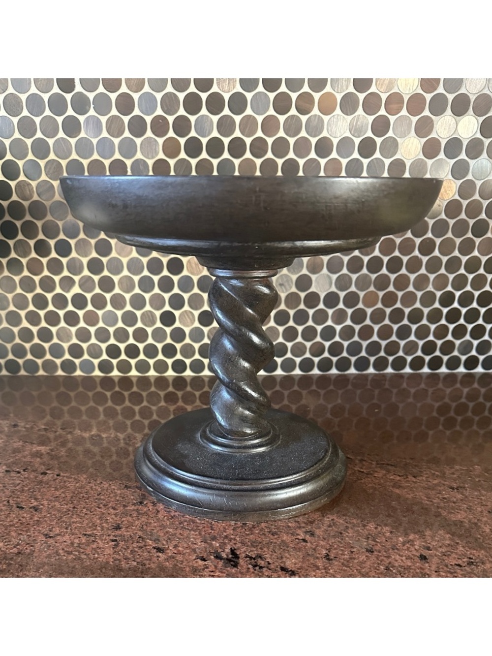 SOUTHERN LIVING At Home Barley Twist Pedestal Decor Candle Stand 8โx 9โ